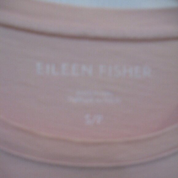 Eileen Fisher Like New Powder Pink  Organic Cotton Tee Size S - Picture 3 of 3